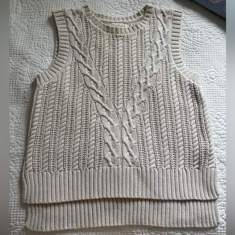 Rachel Zoe Beige Textured Knit Top